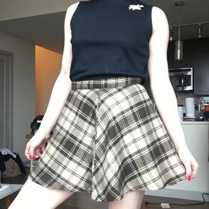 American apparel plaid circle skirt